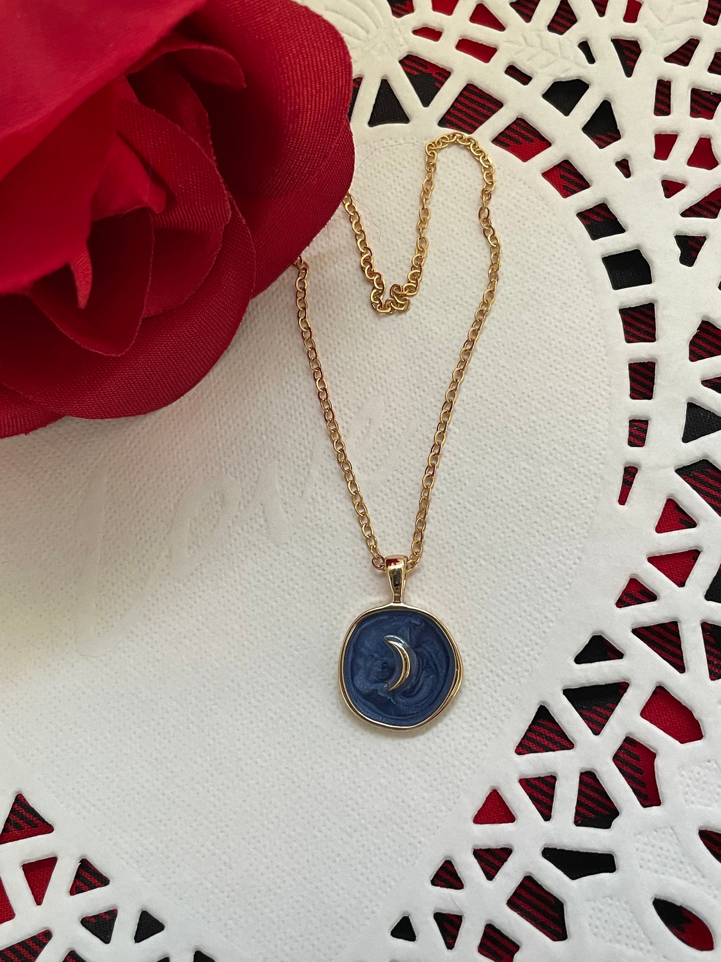 Shine Collection: Crescent Moonlight Pendant on 16" chain
