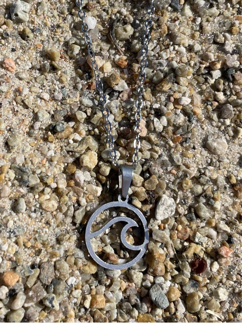 Ride the Wave 18” Stainless Steel Necklace